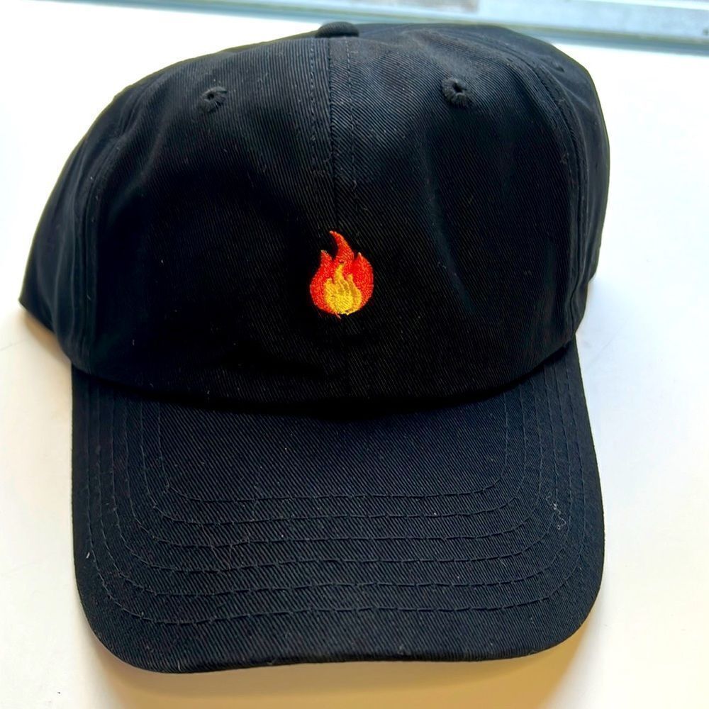FIRE Black Adjustable Hat Ball Cap